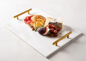 Marble & Wooden Serving Tray