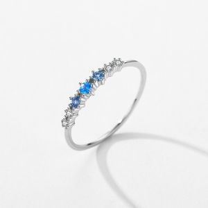 925 Sterling Silver Round Zircon Rings