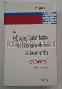 Elores Ceftriaxone Disodium Edetate Sulbactam 1.5 G Injection