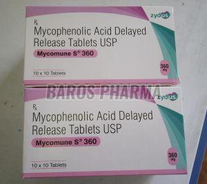 Mycophenolic Acid Delayed Release 360mg Tablets