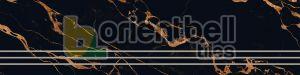 300x1200mm Groove Portoro Black Step Marble