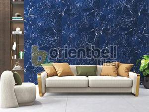 600X1200mm DR Super Gloss Marquina Blue Floor Tile