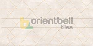 600x1200mm Rocker Line Art Beige HL Floor Tile