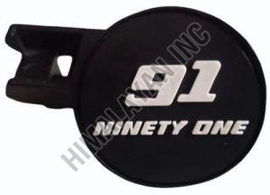 Black Round Silicone Promotional Logo Badge