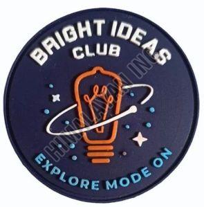 Blue Round Promotional Silicone Logo Badge