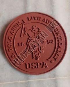Brown Promotional Silicone Logo Badge