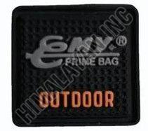 Printed Black Silicone Bag Logo Badge