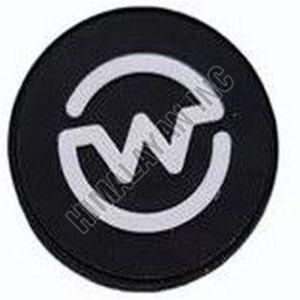 Round Black Silicone Label