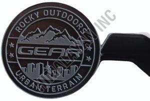 Round Grey Silicone Logo Badge
