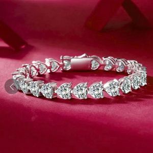 Heart Shape Rose Gold Diamond Bracelet