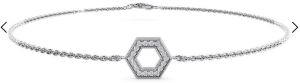 Ladies White Gold Round Diamond Bracelet