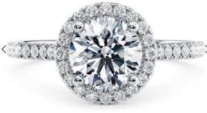Round Shape White Designer Diamond Ring