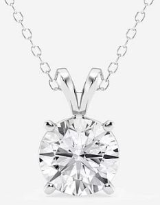 Round White Pure Diamond Pendant