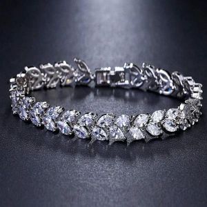 White Gold Marquise Cut Diamond Bracelet