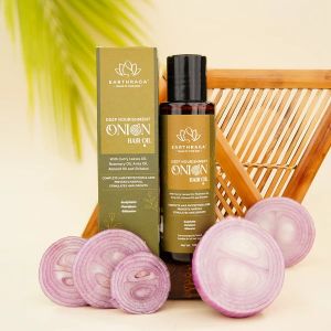 Earthraga Onion Hair Oil 100ml, Packaging Type : Bottle