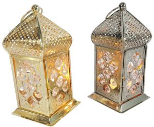 10 Inch Glass Iron Decorative Hanging Lanterns