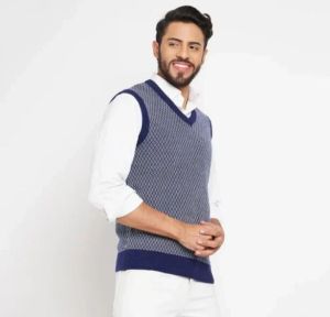 Solid Cotton Mens Sleeveless Knit Sweater, Packaging Type : PP Bag