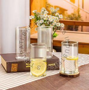 4 Pieces Transparent Juice Glass Set