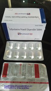 Eustopod200 Cefpodoxime Proxetil Dispersible Tablets, Color : Silver