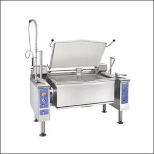 Stainless Steel Tilting Braising / Bratt Pan, Color : Silver