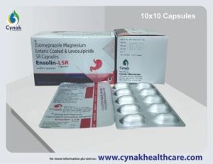 Ensolin LSR Esomeprazole Levosulpiride Tablets, Packaging Type : Box