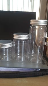 Transparent Pet Jar with Aluminum Cap
