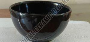Black Ceramic Medium Bowl