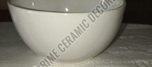 White Plain Ceramic Medium Bowl