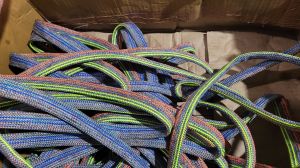 Double Twist Plain Fancy Polyester Patta Rope, Color : Multicolor