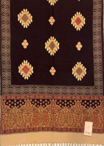 Maroon Ladies Stone Work Embroidery Woolen Stole