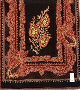 Multicolor Stone Work Embroidery Acrylic Shawl