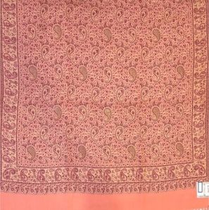 Peach Printed Viscose Ladies Shawl