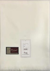 Polyester White Plain Pure Wool Lohi