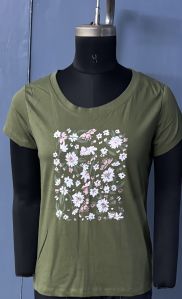 100% Cotton Green Knitted Top