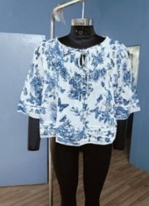 100% Cotton  Ladies Printed Top