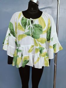 Women Multicolor Printed Cotton Top
