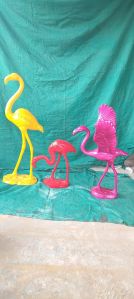 Fiber Flamingo Bird Sculpture