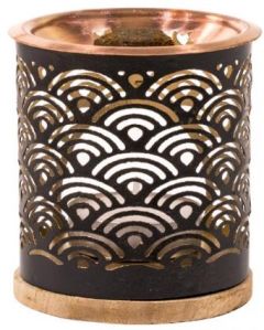 Zen Black Metal Incense Burner Rustic & Modern Blend