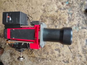 Coated Aluminum Semi Automatic Industrial Oil Burner, Color : Red
