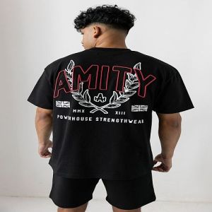 Mens Black Printed Cotton Oversized T-Shirt