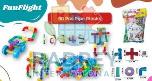 Plastic Fun Flight Pipe Blocks Set, Color : Multicolor