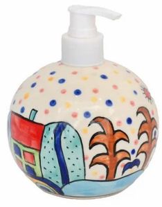 Premium Ceramic Soap Dispenser, Color : White
