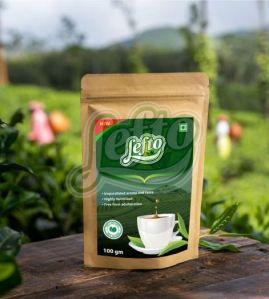 Herbal Ingredients 100gm Lefto Green Tea, Packaging Type : Pouches