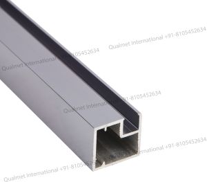 20mm Ice Grey Aluminium Glass Shutter Frame Handle Profile