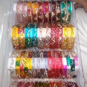 2.7 Inch Glass Designer Ladies Bangles