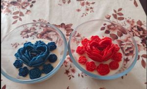 Custom Floral Soy Candle in Glass Bowl