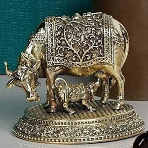 Brass Cow With Calf