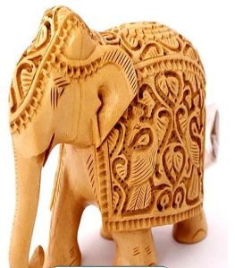 Brown Decorative Wooden Elephant