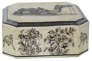 Handmade Bone Painting Box