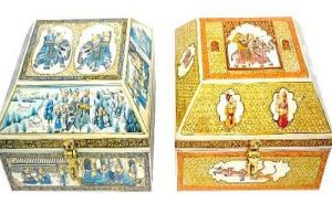 Pair OF Bone Painting Box
